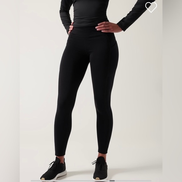 NWOT- Athleta Altitude Edge Stash Tight in Polartec Power Stretch Legging Large - Picture 1 of 9